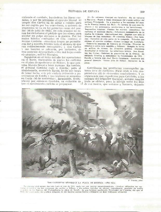 LAMINA 9295: Los carlistas recobran Estella en 1835