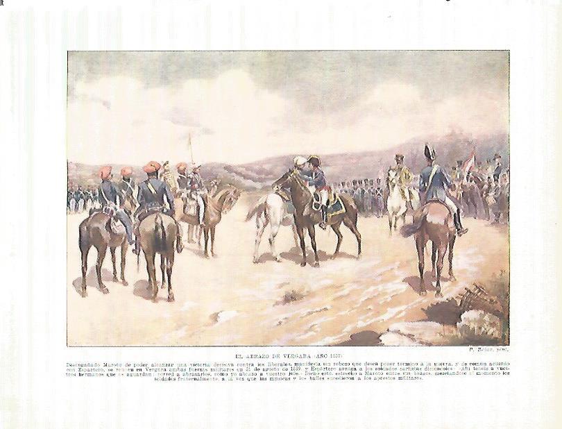 LAMINA 9300: El abrazo de Vergara en 1839