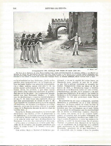 LAMINA 9303: Fusilamiento del General Diego de Leon en 1841