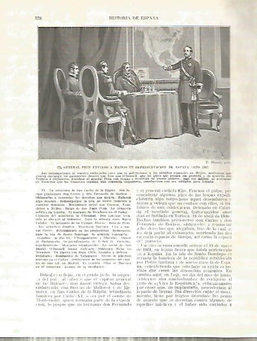LAMINA 9315: El General Prim enviado a Mexico en 1861