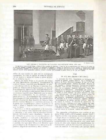 LAMINA 9321: Amadeo I visitando el cadaver del General Prim en 1871