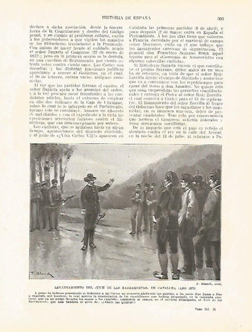 LAMINA 9323: Levantamiento del Xic de les Barraquetes en Cataluña en 1872