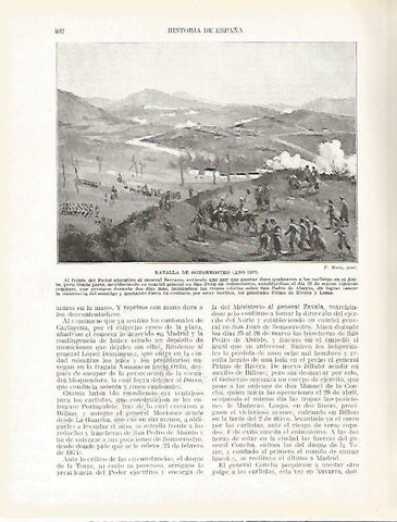LAMINA 9327: Batalla de Somprrostro en 1874