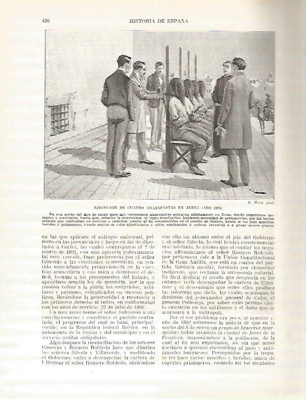 LAMINA 9341: Ejecucion de cuatro anarquistas en Jerez en 1892