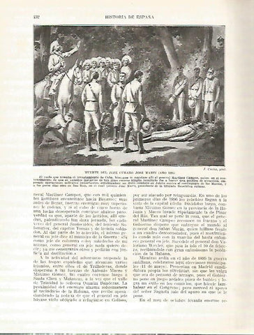 LAMINA 9344: Muerte del jefe cubano Jose Marti en 1895