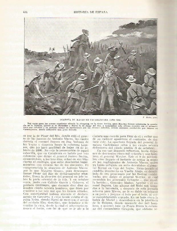 LAMINA 9345: Derrota de Maceo en Cacarajicara Cuba en 1896