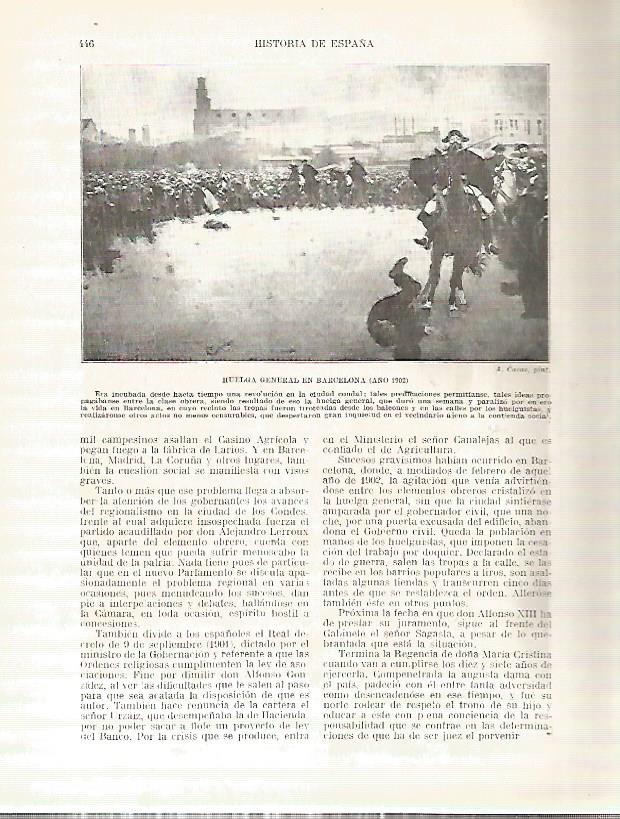 LAMINA 9352: Huelga general en Barcelona en 1902