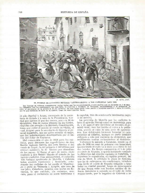 LAMINA 9356: Zaragoza rechaza a los carlistas en 1838