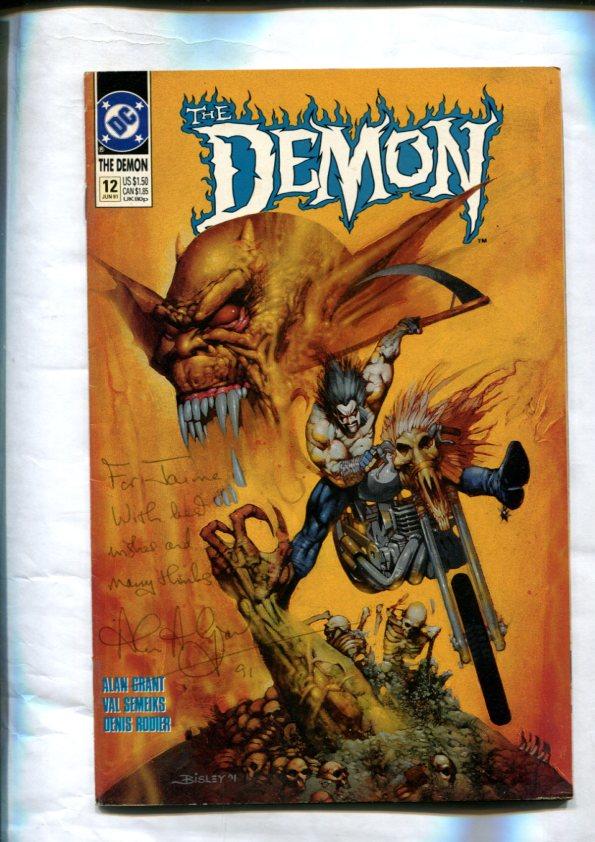 THE DEMON numero 12 junio 1991: firmado y dedicado por Alan Grant en 1991