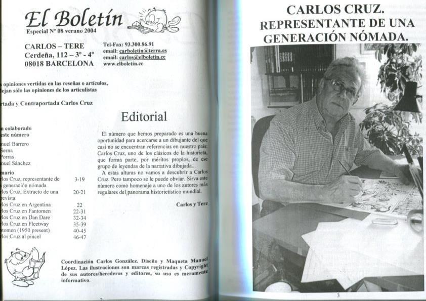 El Boletin Especial numero 008: Carlos Cruz (verano 2004