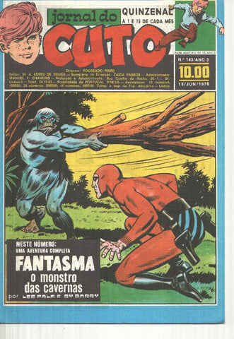 Jornal do Cuto numero 143: Fantasma: O monstro das caveras de Lee Falk y Sy Barry