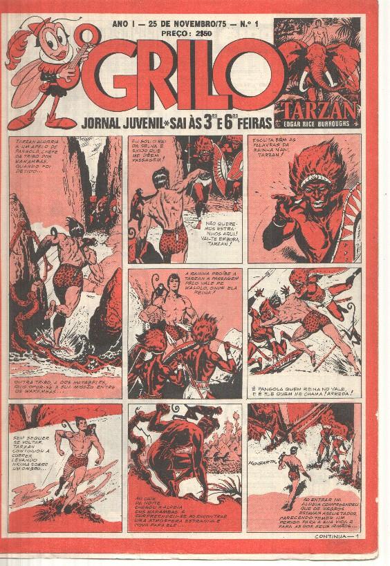 Grilo numero 01: Tarzan, A legiao no deserto, Los Guerrilleros de Jesus Blasco, Flash Gordon, Rip Kirby, Fantasma