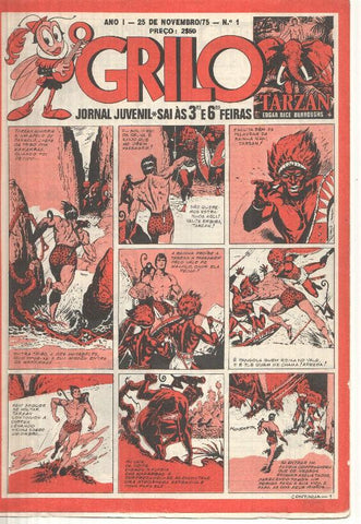 Grilo numero 01: Tarzan, A legiao no deserto, Los Guerrilleros de Jesus Blasco, Flash Gordon, Rip Kirby, Fantasma