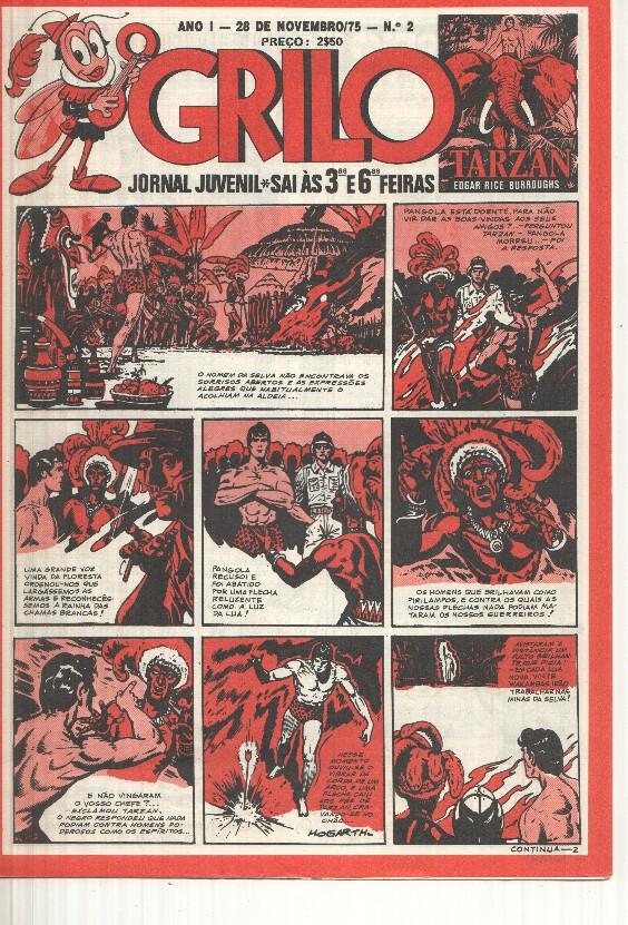 Grilo numero 02: Tarzan, A legiao no deserto, Los Guerrilleros de Jesus Blasco, Flash Gordon, Rip Kirby, Fantasma