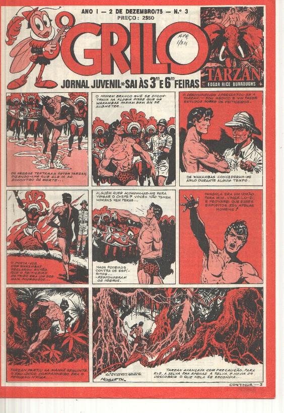 Grilo numero 03: Tarzan, A legiao no deserto, Los Guerrilleros de Jesus Blasco, Flash Gordon, Rip Kirby, Fantasma