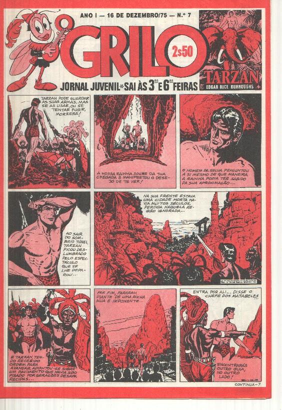 Grilo numero 07: Tarzan, Capitao Kidd, Los Guerrilleros de Jesus Blasco, Flash Gordon, Rip Kirby, Fantasma