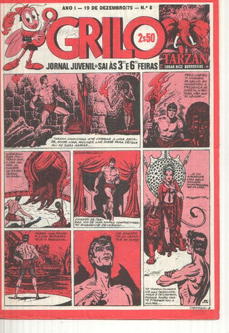 Grilo numero 08: Tarzan, capitao Kidd, Los Guerrilleros de Jesus Blasco, Flash Gordon, Rip Kirby, Fantasma