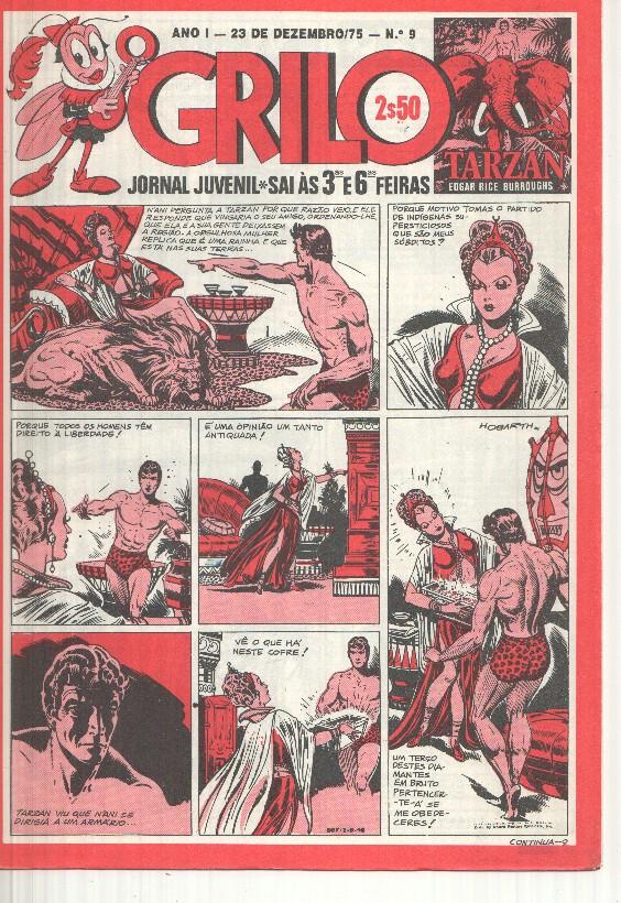 Grilo numero 09: Tarzan, Capitao Kidd, Los Guerrilleros de Jesus Blasco, Flash Gordon, Rip Kirby, Fantasma