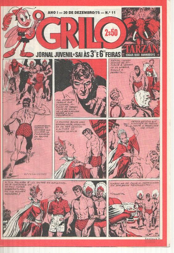 Grilo numero 11: Tarzan, Capitao Kidd, Los Guerrilleros de Jesus Blasco, Flash Gordon, Rip Kirby, Fantasma