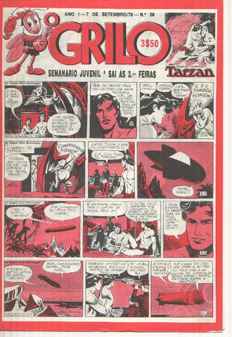 Grilo numero 58: Tarzan, Andrax de Bernet, Odinson o principe viking de Blasco, Agente Corrigan, Fantasma, Mandrake