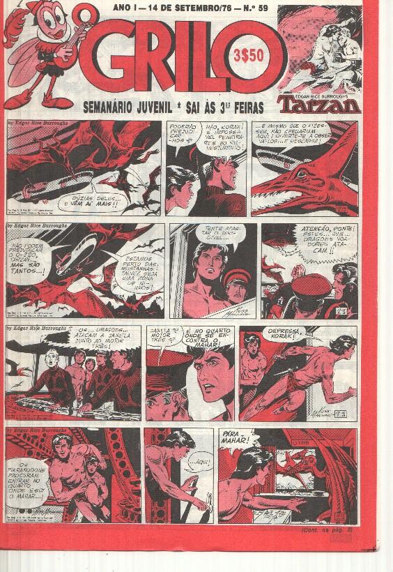 Grilo numero 59: Tarzan, Andrax de Bernet, Odinson o principe viking de Blasco, Fantasma, Mandrake