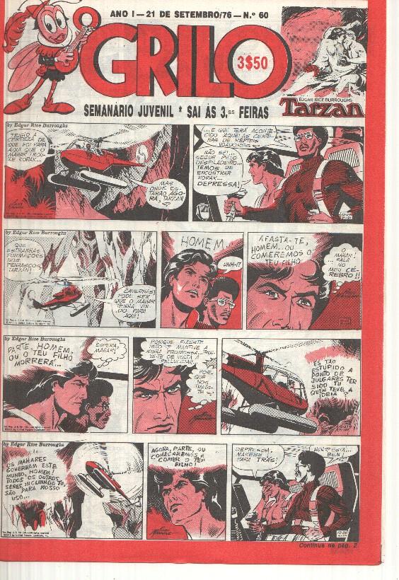 Grilo numero 60: Tarzan, Andrax de Bernet, Odinson o principe viking de Blasco, Fantasma, Mandrake