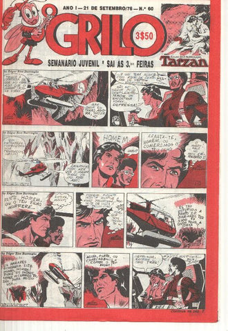 Grilo numero 60: Tarzan, Andrax de Bernet, Odinson o principe viking de Blasco, Fantasma, Mandrake