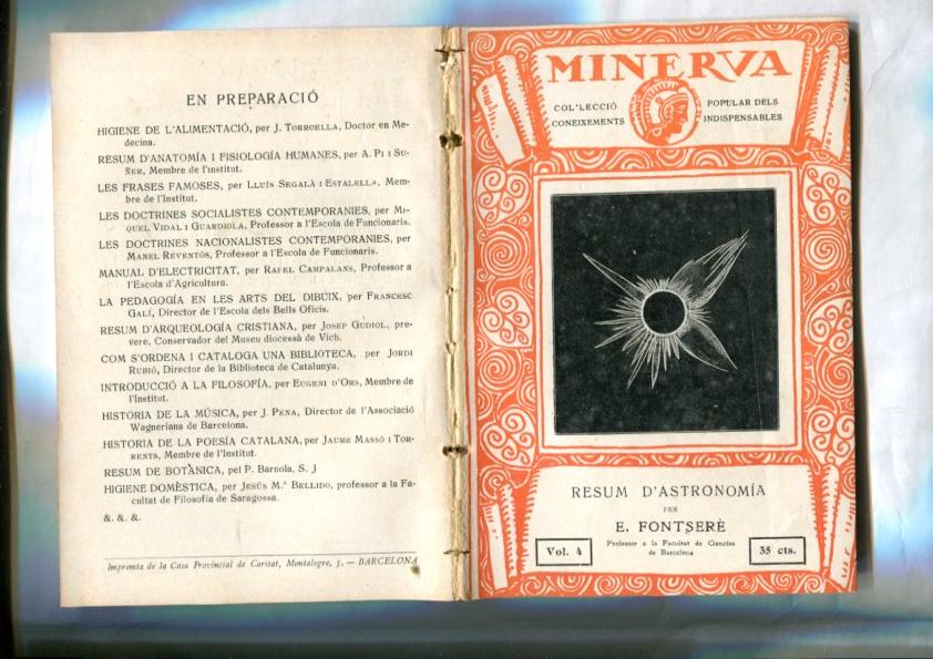 Minerva numero 04: Resum d'Astronomia por E. Fontsere