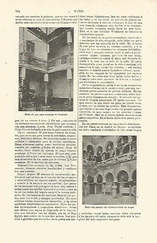 LAMINA ESPASA 23448: Patio mudejar en Granada