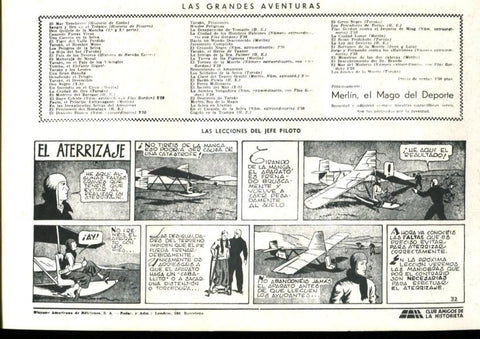 Facsimil: El triunfo de Tarrano (trasera: Las lecciones del jefe piloto )
