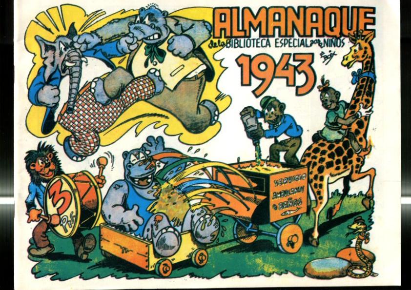 Facsimil: Almanaque de la Biblioteca Especial para niños (Hipo,Monito y Fifi) 1943