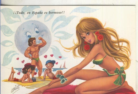 Postal 5933 : El verano, ilustracion de Arias