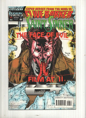 Marvel Comics: The Child Stealer, The Face of Evil - Saint Sinner Vol.1 numero 6, Clive Barker. Marvel Razorline