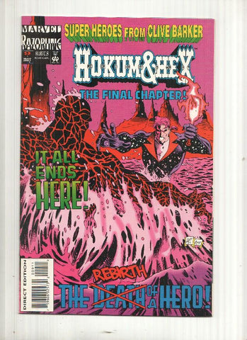 Marvel Comics: At the river I stand, Bloodshed part IV of IV - Hokum and Hex Vol.1 numero 9, Clive Barker. Marvel Razorline