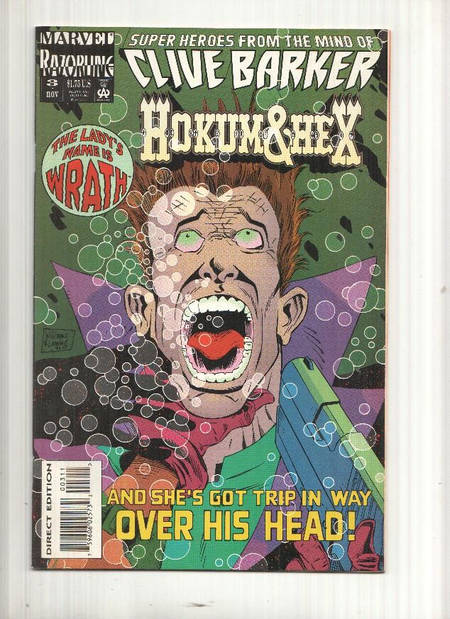 Marvel Comics: Someone always has to get hurt, a tale of the Barkerverse - Hokum and Hex Vol.1 numero 3, Clive Barker. Marvel Razorline
