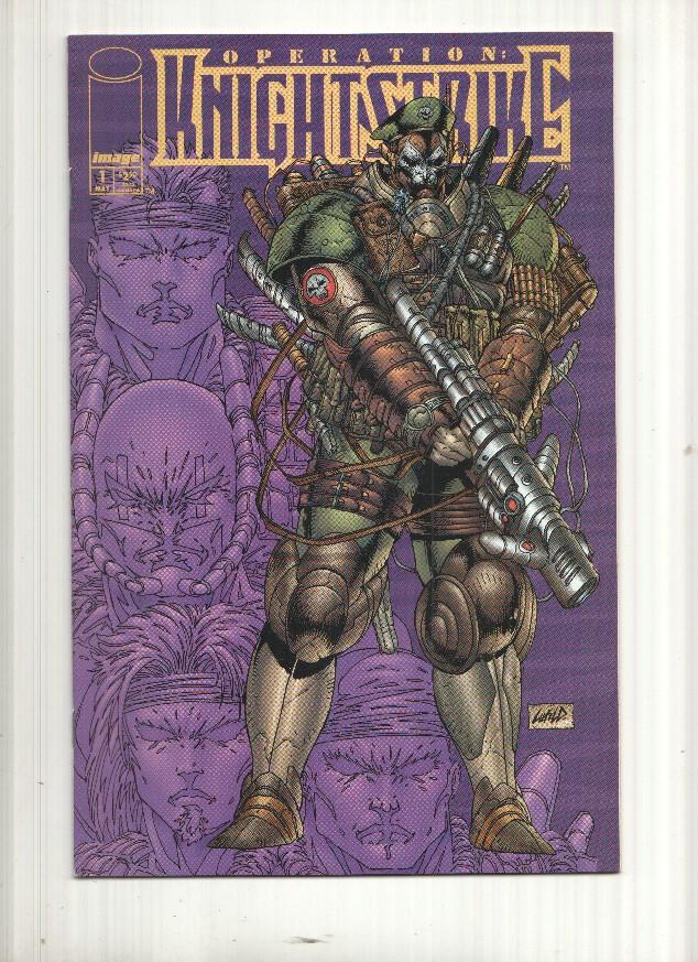 Image - Operation: Knightstrike Vol. 1, numero 1 variation A, fondo purpura. Extreme Studios