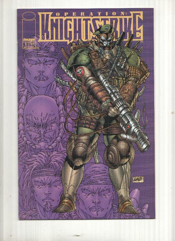 Image - Operation: Knightstrike Vol. 1, numero 1 variation A, fondo purpura. Extreme Studios