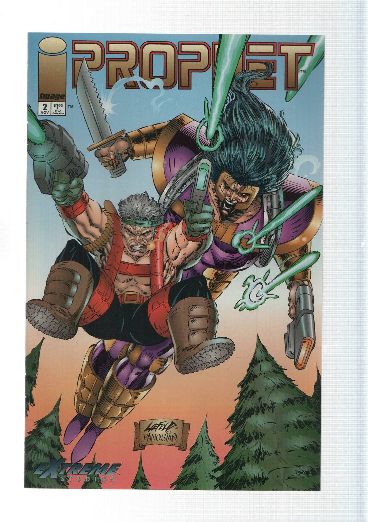 Image: Prophet vol. 1, numero 2. Dedicated to my grandfather  Dr. Bob Wells. An extreme Studios production