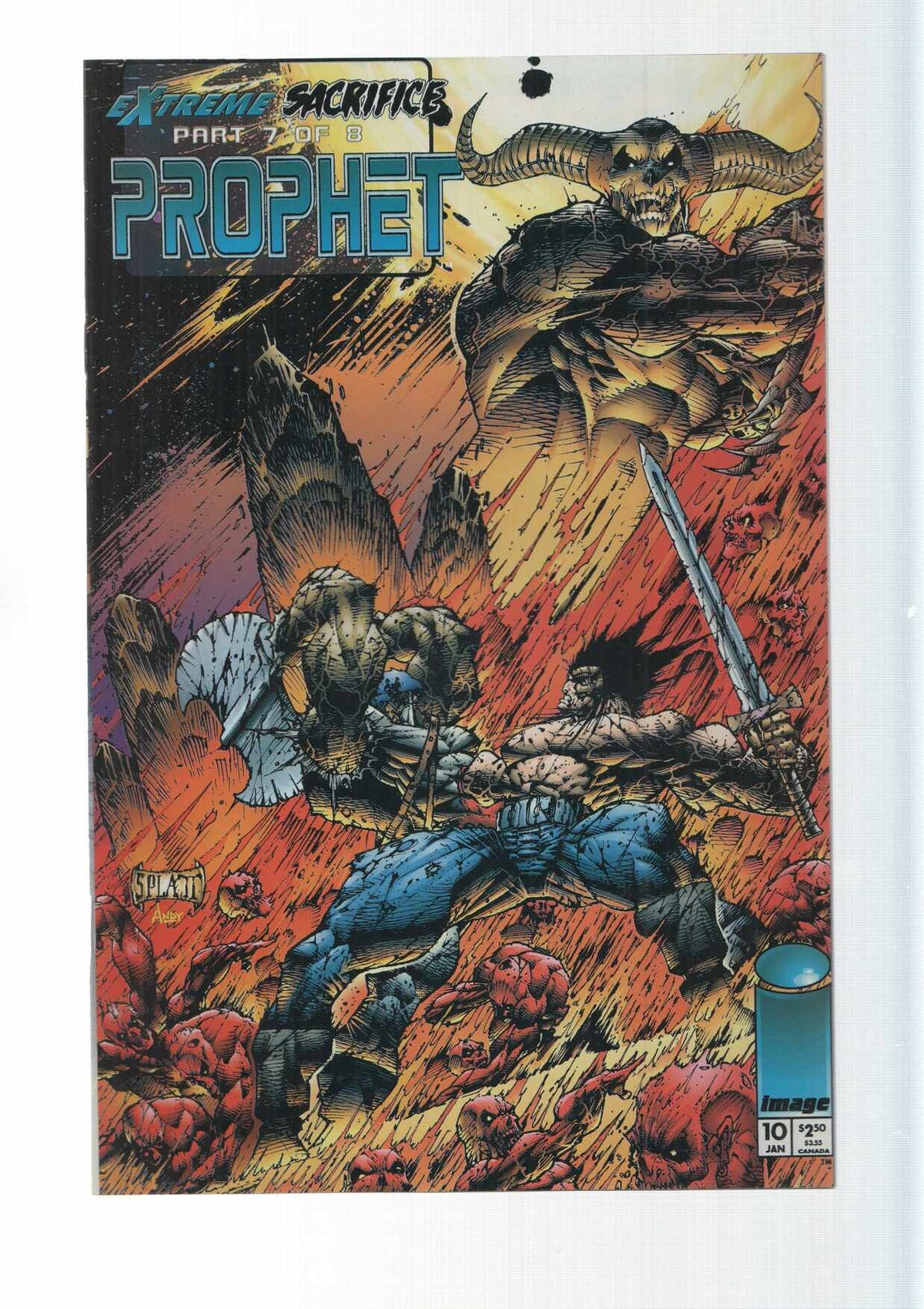 Image: Extreme sacrifice part 7 of 8 Prophet vol. 1, numero 10. An extrene Studios production