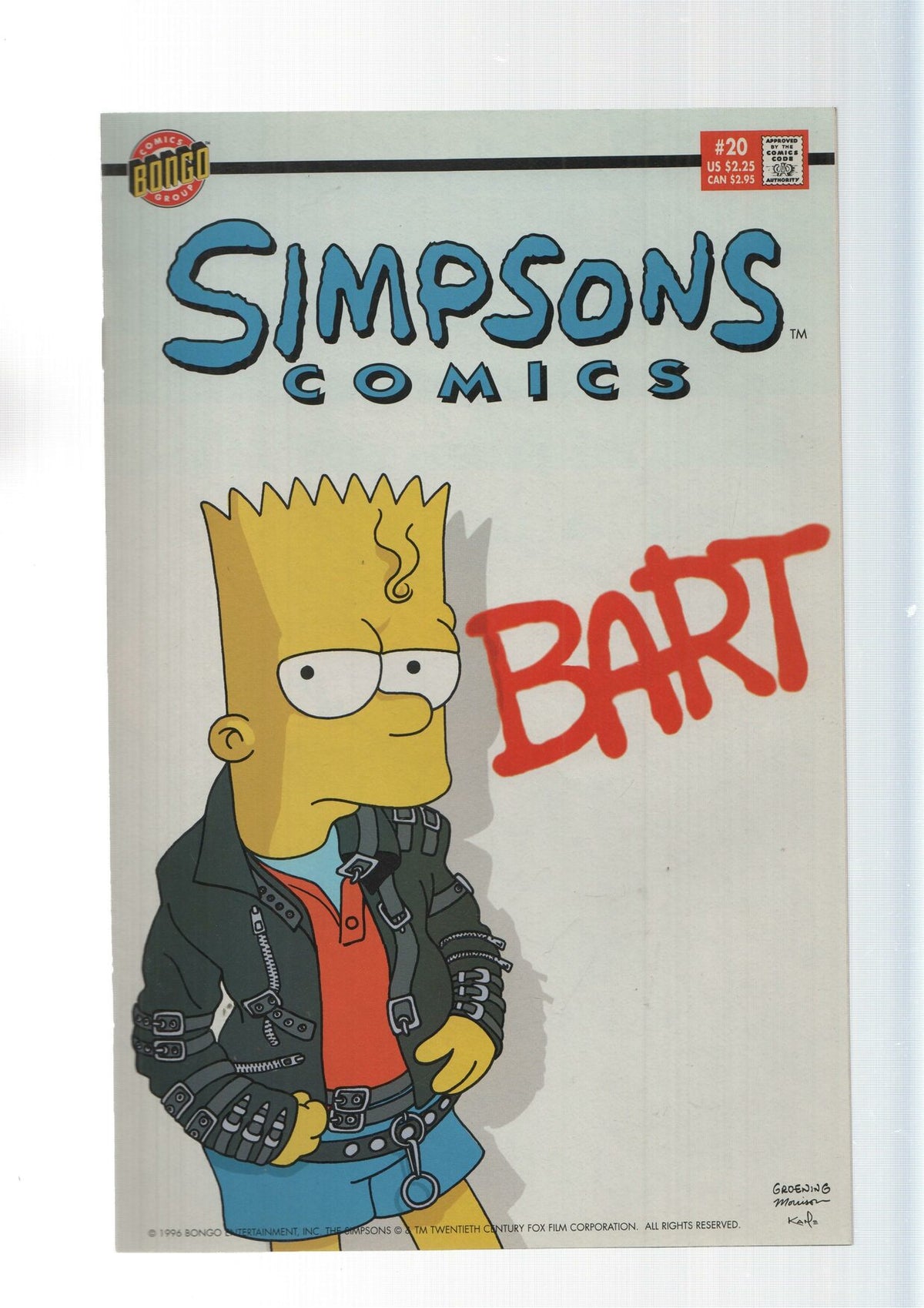 Bongo:  The Artist Formerly Known As Bart - Simpsons Comics numero 20
