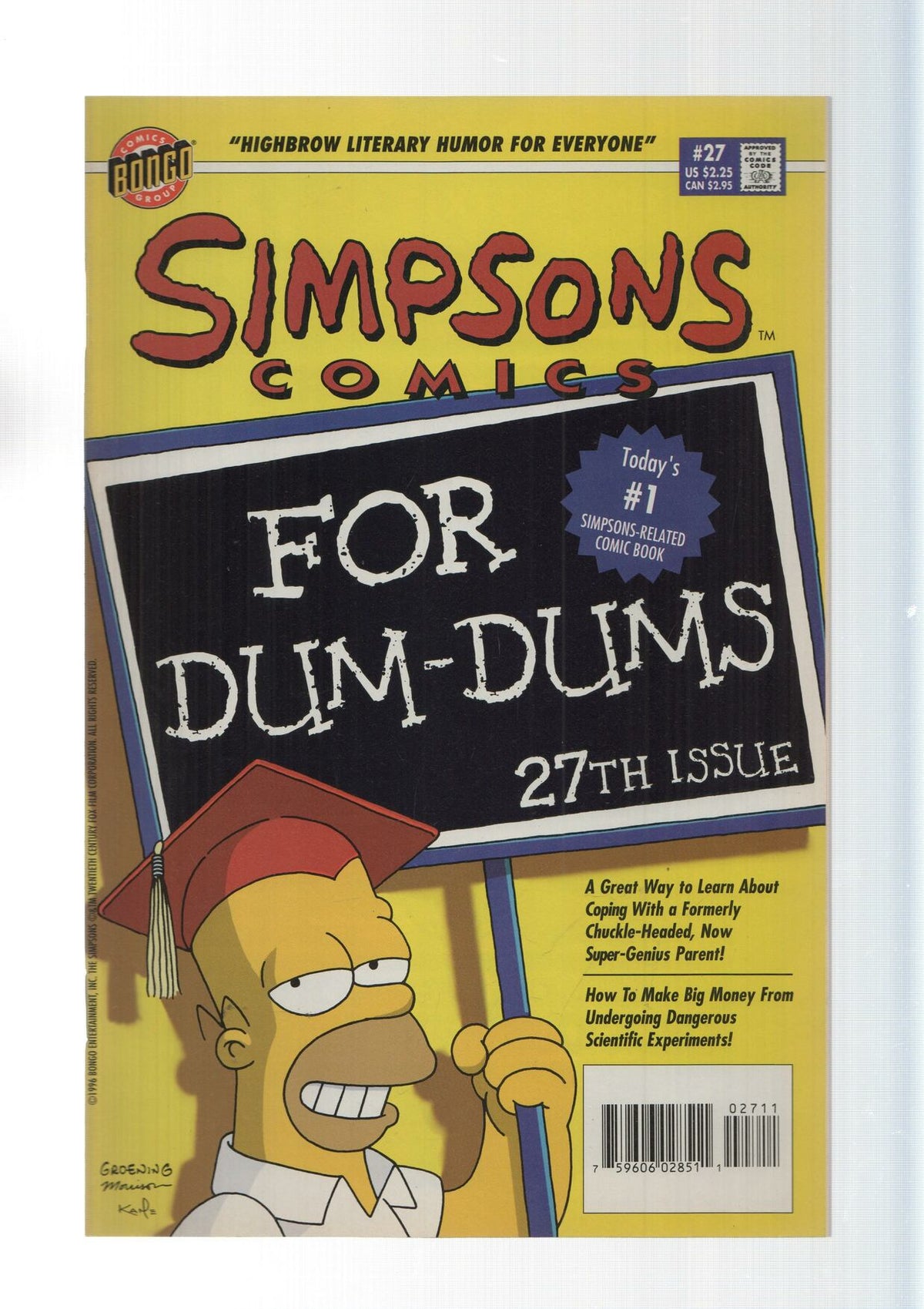 Bongo: They fixed homer brain - Simpsons Comics numero 27
