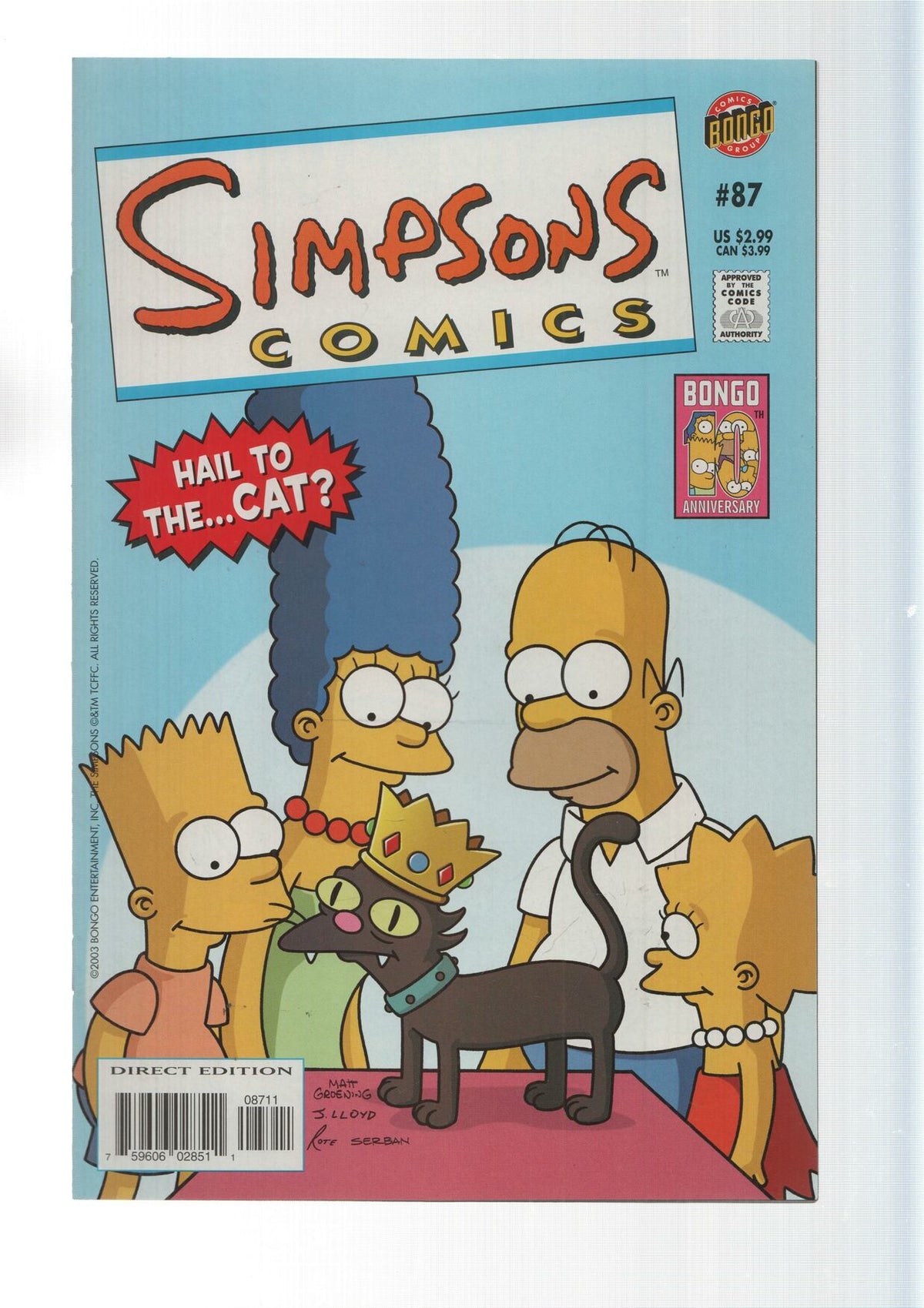 Bongo: Hail to the cat - Simpsons Comics numero 87