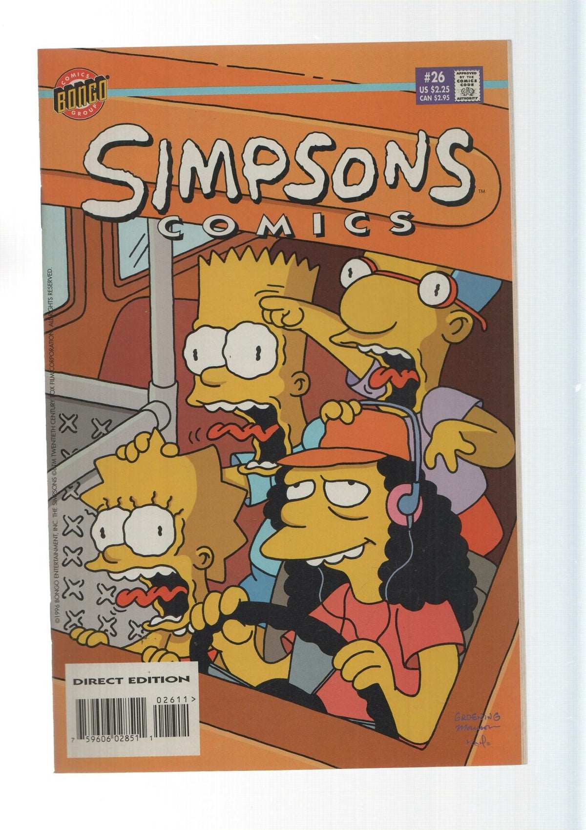Bongo: Get off the bus - Simpsons comics numero 26