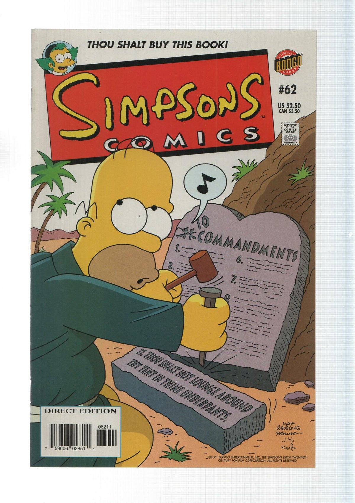 Bongo: Bible Stories - Simpsons comics numero 62