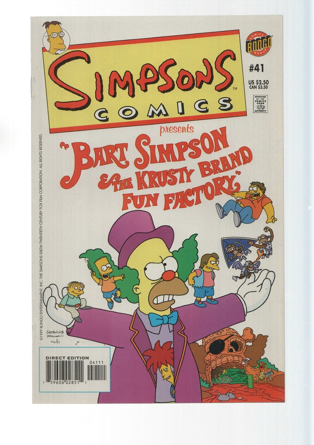 Bongo: Choco-Pussy or Dip and Let Die - Simpsons comics numero 41