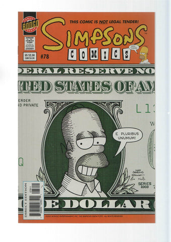 Bongo: The Buck Stops Everywhere - Simpsons comics numero 78
