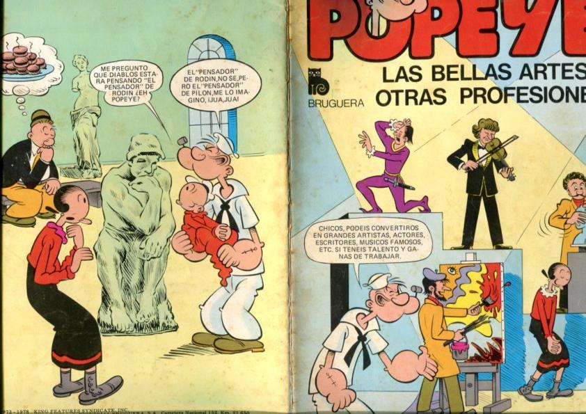Coleccion Popeye numero 02: las bellas artes y otras profesiones (numerado 2 en traseera)