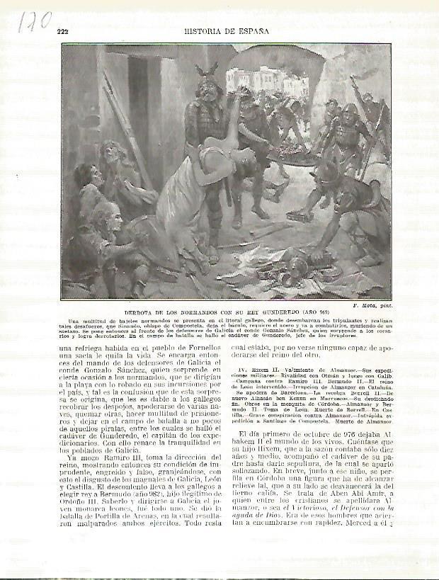 LAMINA 4683: Derrota de los normandos con su rey Gunderedo