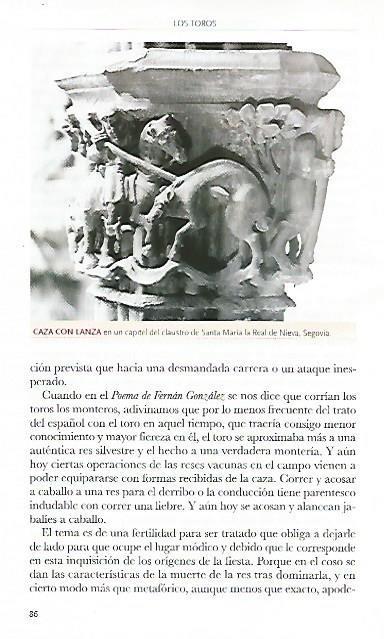 LAMINA COSSIO 50291: Caza con lanza capitel de Santa Maria la Real de Nieva