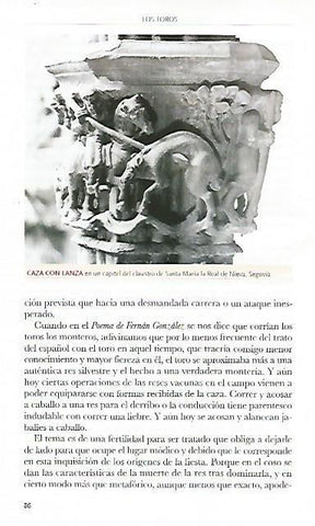 LAMINA COSSIO 50291: Caza con lanza capitel de Santa Maria la Real de Nieva